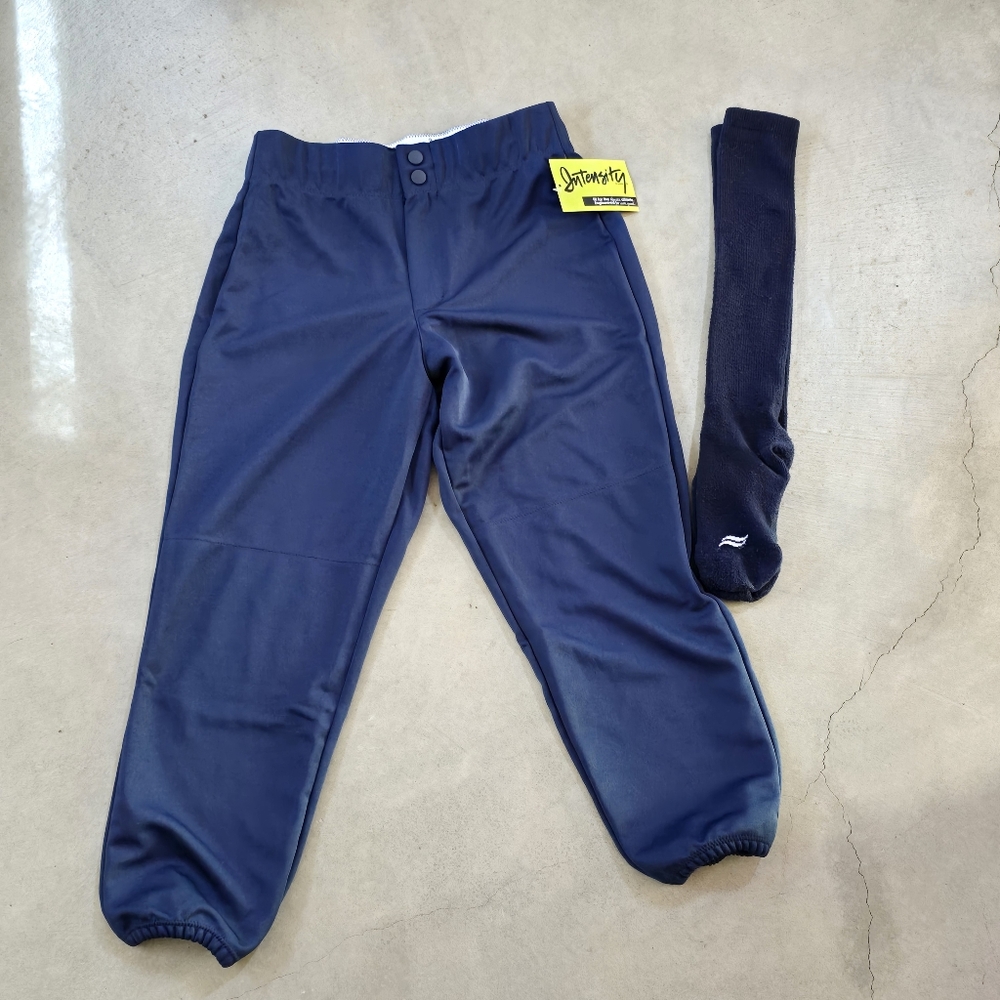 INTENSITY Girls softball pant navy blue NWT MEDIUM